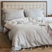 Light gray duvet cover and 2 pillowcases with ties