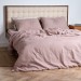 Wood rose duvet cover and 2 pillowcases with coconut buttons