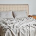 Light gray sheet set5 - flat and fitted sheets and 2 pillowcases 