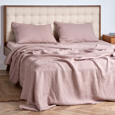 Wood rose sheet set - flat and fitted sheets and 2 pillowcases 