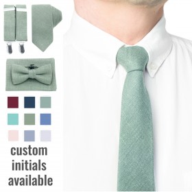Dusty sage necktie