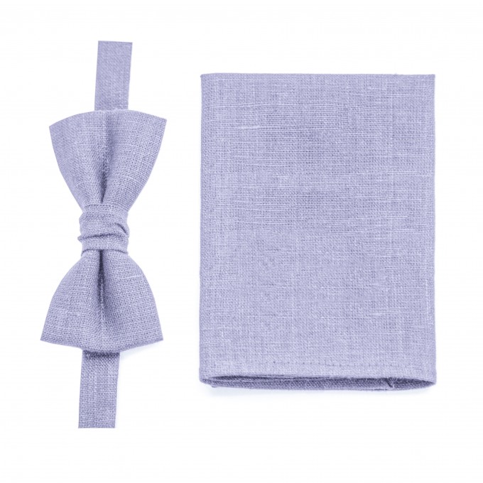 Linen light purple pocket square2