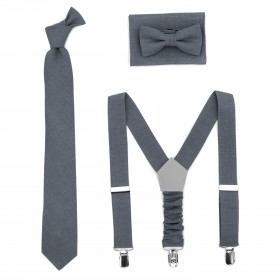 Charcoal gray (pewter/steel gray) necktie