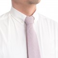Linen blush pink (cameo) neck tie