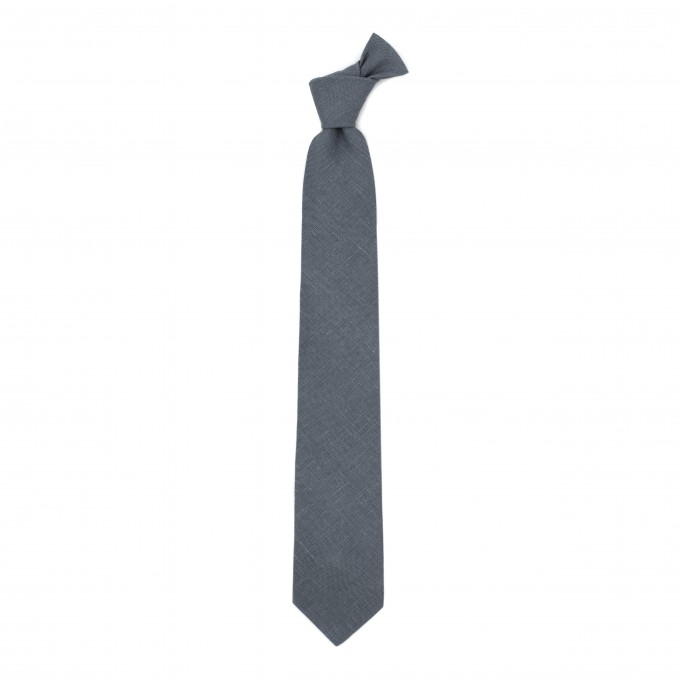 Charcoal gray (pewter/steel gray) necktie
