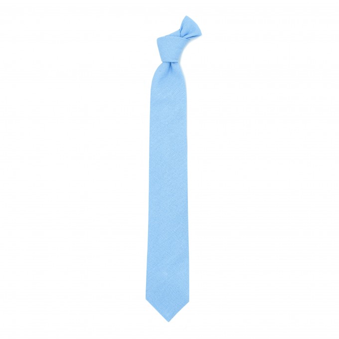 Linen light blue (ice blue) tie