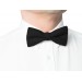 Linen black bow tie