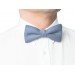 Linen dusty blue bow tie