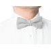 Linen light gray bow tie