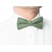 Linen sage green bow tie
