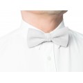 Linen white bow tie
