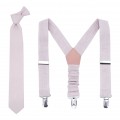 Blush pink (cameo) neck tie and suspenders