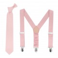 Dusty rose (ballet) ties and suspenders