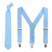 Linen light blue suspenders