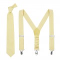 Light yellow ties and suspenders