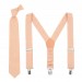 Linen peach suspenders