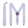 Light purple (iris) ties and suspenders