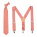 Linen coral (parfait) suspenders