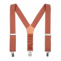 Linen cinnamon suspenders