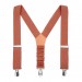 Linen cinnamon suspenders