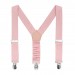 Linen dusty rose suspenders