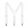 Linen white suspenders