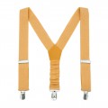 Linen mustard suspenders