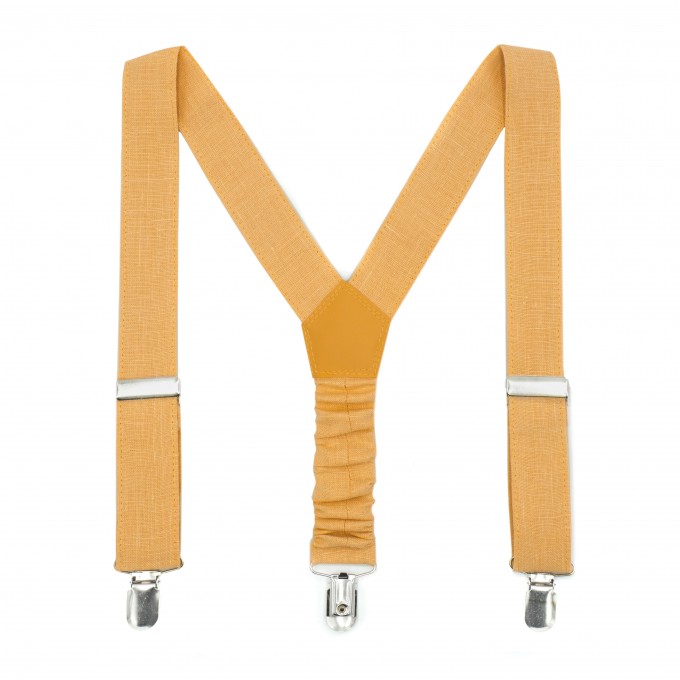 Linen mustard suspenders15