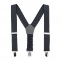 Linen black suspenders10