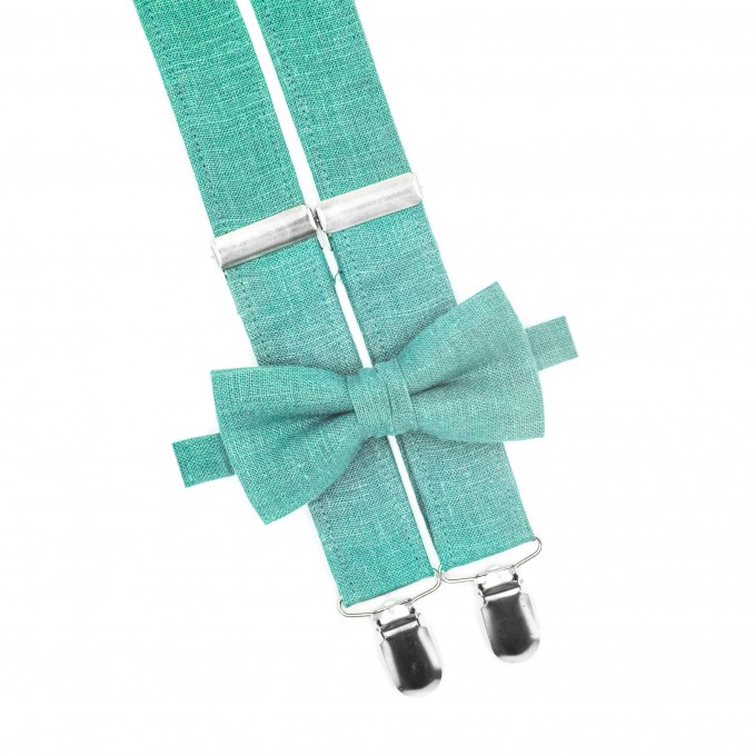 Linen mint (spa) bow tie