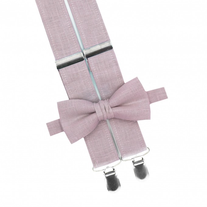 Linen lavender (lavendrhaze) suspenders