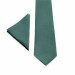 Linen forest green pocket square