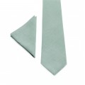 Linen dusty sage tie and pocket square