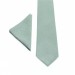 Linen dusty sage pocket square