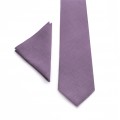 Mauve (wisteria) tie and pocket square