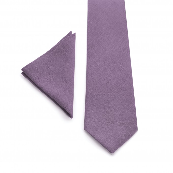 Linen mauve pocket square