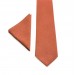 Burnt orange (sienna) tie and pocket square
