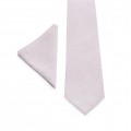 Linen blush pink (cameo) necktie and pocket square