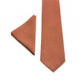 Cinnamon tie and pocket square