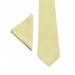 Linen light yellow (canary) tie and pocket square