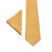 Linen mustard pocket square 