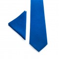 Linen royal blue (horizon) tie and pocket square