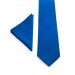 Linen royal blue (horizon) tie and pocket square