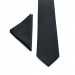 Linen black pocket square