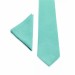 Linen mint (spa) tie and pocket square