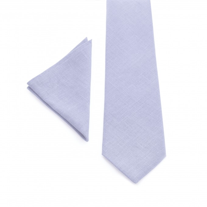 Linen light purple pocket square