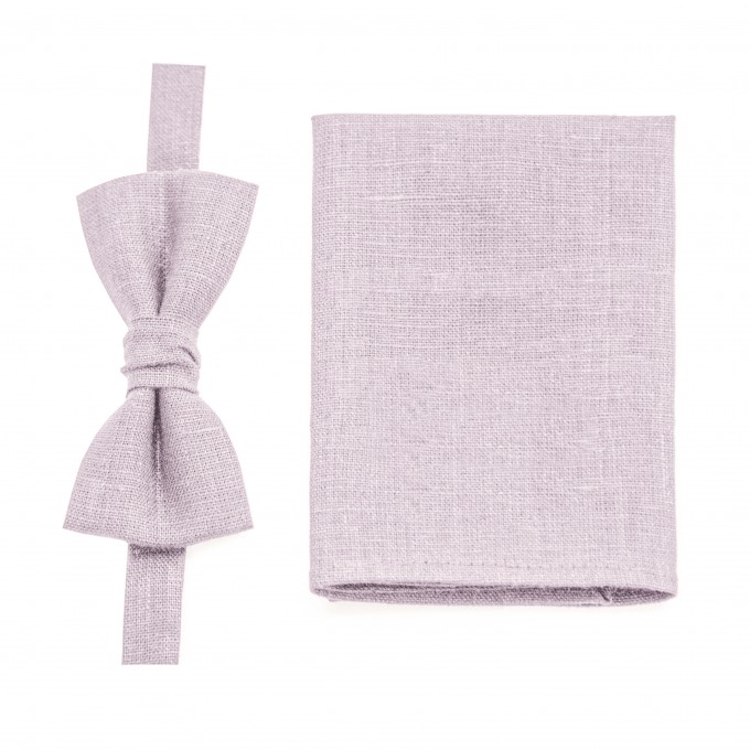 Linen blush pink pocket square