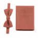 Linen cinnamon bow tie