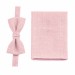 Linen dusty rose bow tie and pocket square