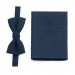 Linen navy blue pocket square